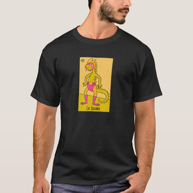 La Iguana Mexican Luchador Wrestler Lottery Card T-Shirt (Front)