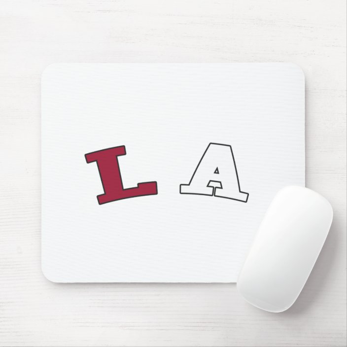 LA in California State Flag Colors Mouse Pad