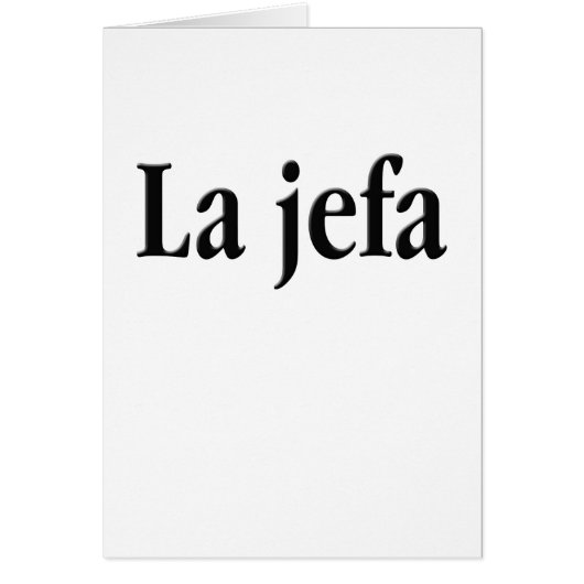 La jefa cards (Front)