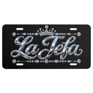 La Jefa Crown Latina Boss Chic Executive Style License Plate