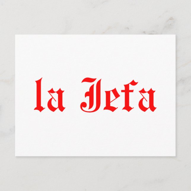 La jefa postcard (Front)