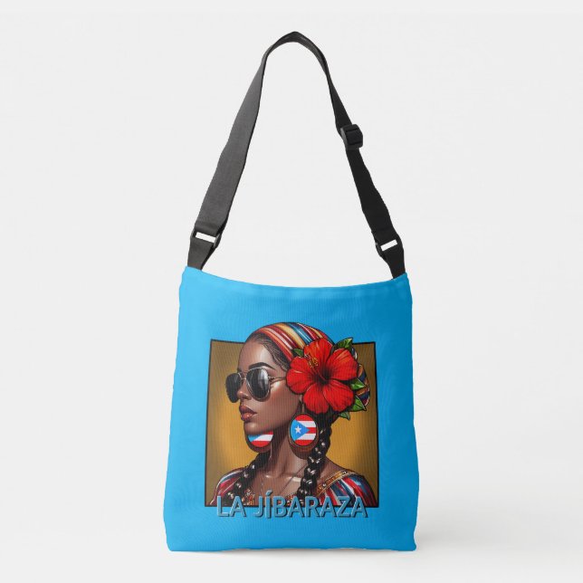 La Jibaraza 4– Puerto Rican Jíbara • Boricua  Crossbody Bag (Front)