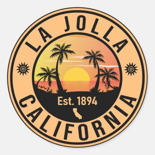 La Jolla Beach Cove _ San Diego California Classic Round Sticker