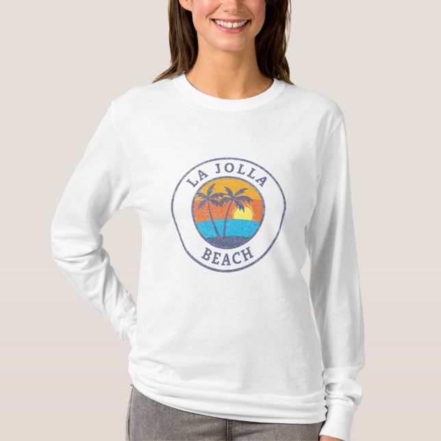 La Jolla Beach, San Diego Faded Classic Style T-Shirt (Front)