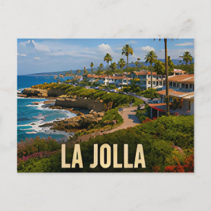 La Jolla California Coastal Village Travel Postcard