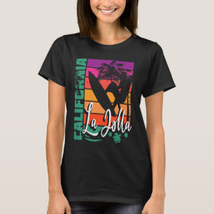 La Jolla California Retro Sunset Beach Surfer Souv T-Shirt