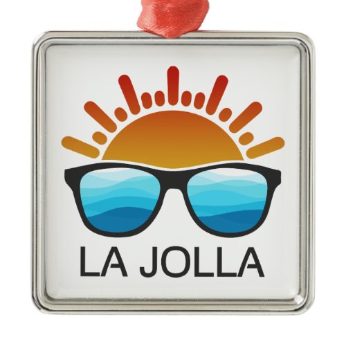 La Jolla California Sunglasses Metal Ornament