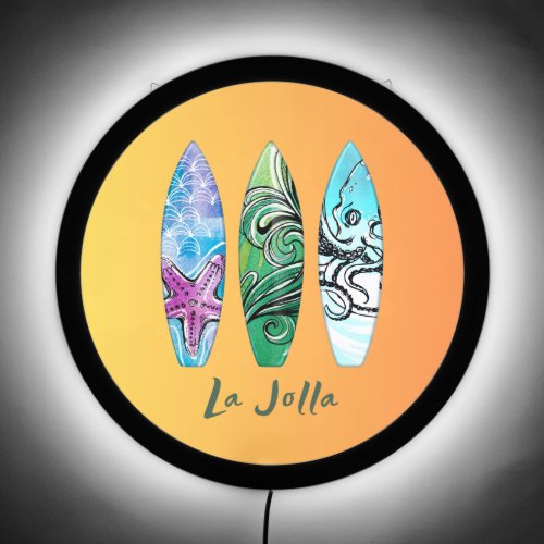 La Jolla California Surfboards LED Sign