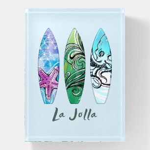 La Jolla California Surfboards Paperweight