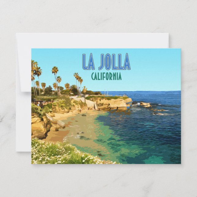 La Jolla Cove Beach San Diego California Flat Card (Front)