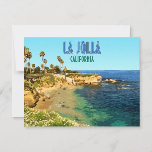 La Jolla Cove Beach San Diego California Flat Card