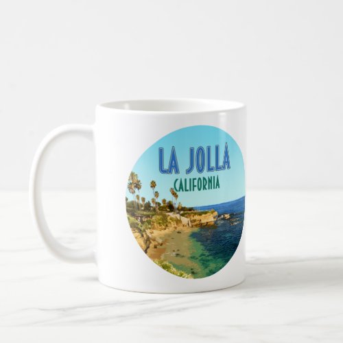 La Jolla Cove Beach San Diego California Vintage Coffee Mug