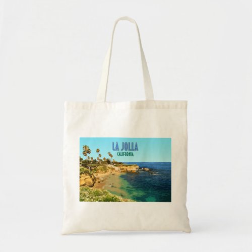 La Jolla Cove Beach San Diego California Vintage Tote Bag