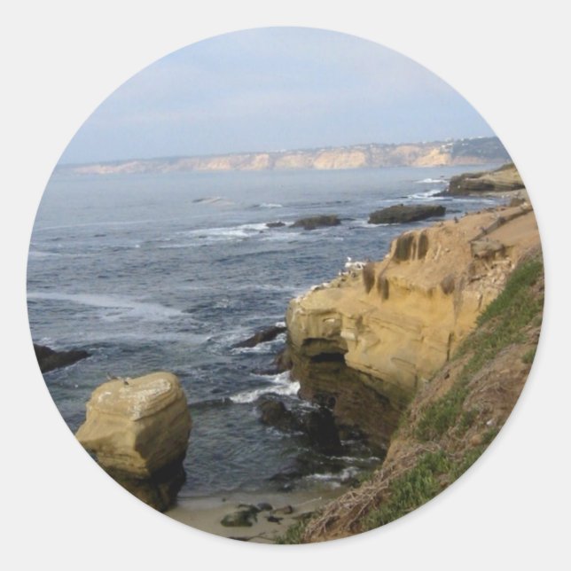 La Jolla Cove Beach Seabirds Custom Decal Stickers (Front)
