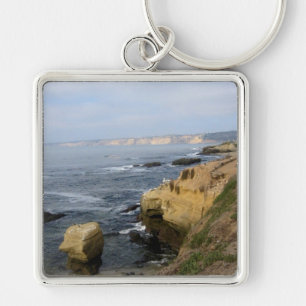 La Jolla Cove Beach Seabirds Custom Keychain