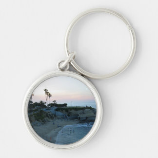La Jolla Cove Beach Sunset Custom Keychain