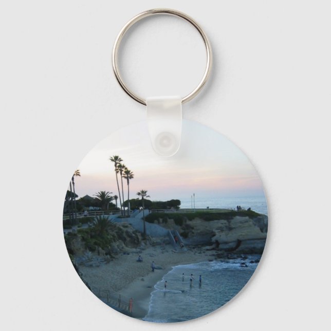 La Jolla Cove Beach Sunset Custom Keychains (Front)