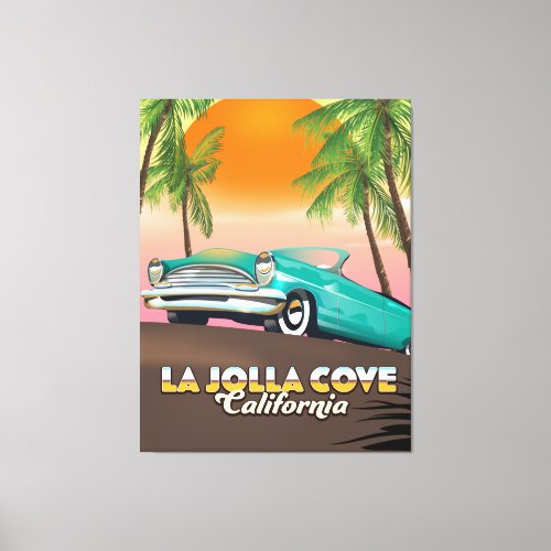 La Jolla Cove California travel poster Canvas Print