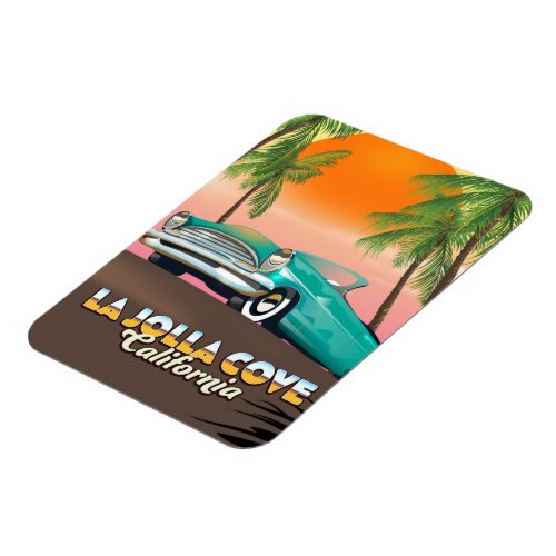 La Jolla Cove California travel poster Magnet