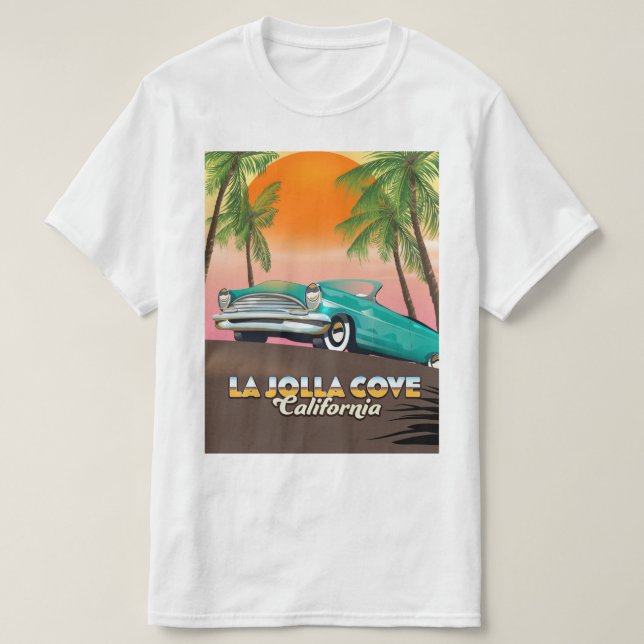 La Jolla Cove California travel poster T-Shirt (Design Front)
