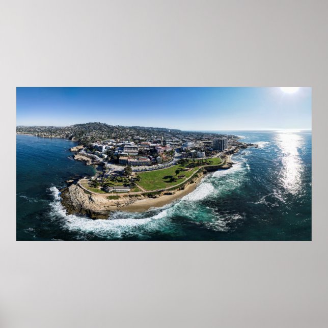 La Jolla Cove Panoramic Poster (Front)