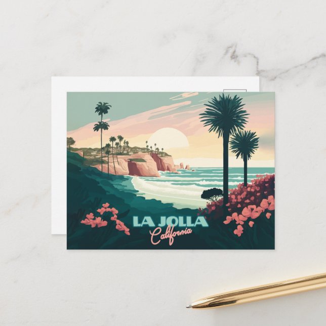La Jollaさん専用 La Jolla Cove San Diego California Retro Postcard | Zazzle