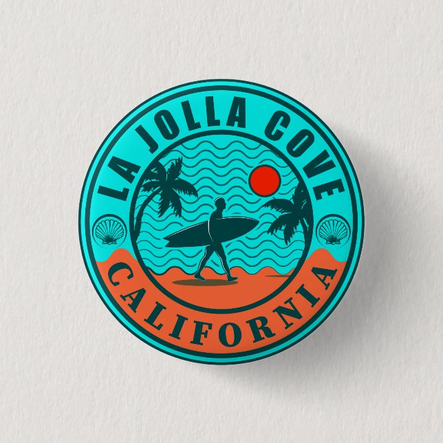 La Jolla Cove San Diego California Souvenirs  Button (Front)