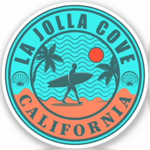 La Jolla Cove San Diego California Souvenirs Sticker