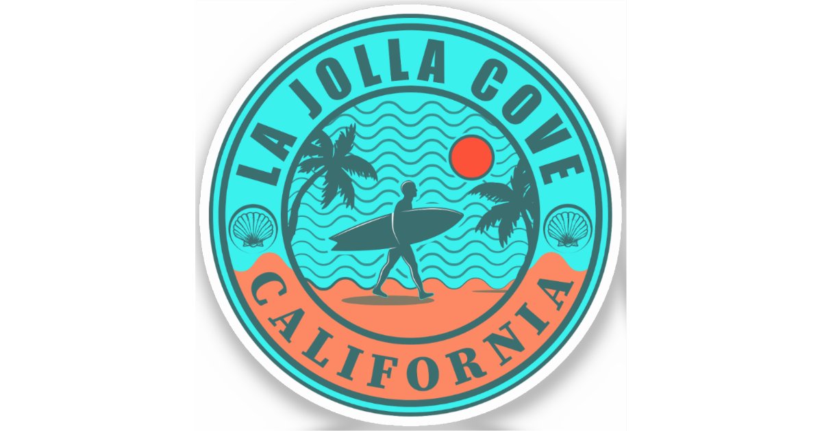 La Jolla Cove San Diego California Souvenirs Sticker | Zazzle