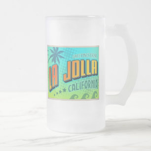 LA JOLLA FROSTED GLASS BEER MUG