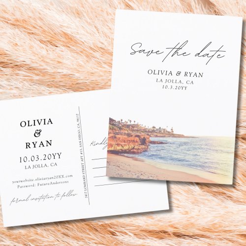La Jolla Save the Date Postcard San Diego Weddings