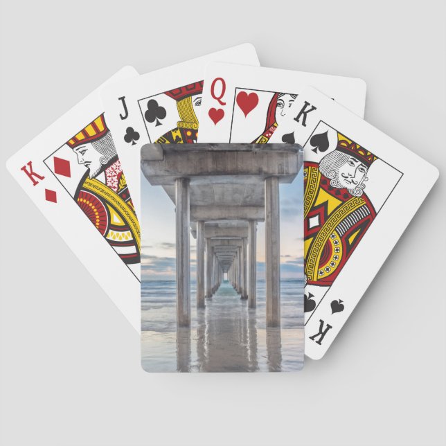 La Jolla, Scripps Pier Poker Cards (Back)