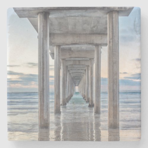 La Jolla Scripps Pier Stone Coaster