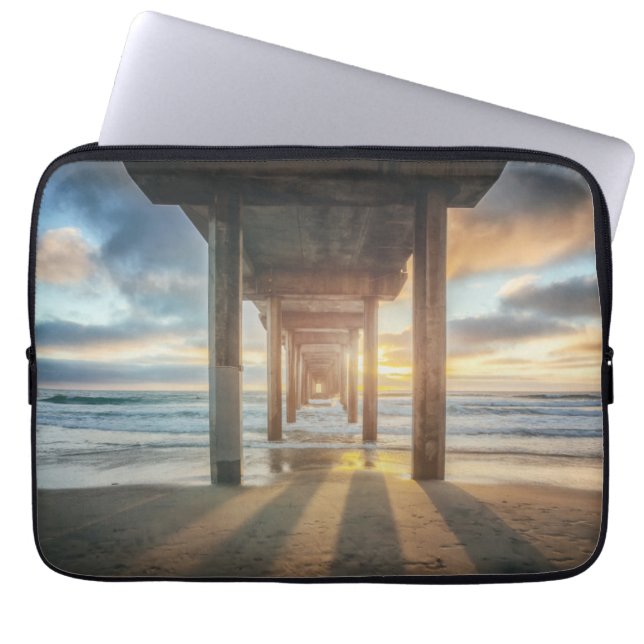 La Jolla, Scripps'S Pier At Sunset | San Diego Laptop Sleeve (Front)