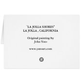 LA JOLLA SHORES, LA JOLLA, CALIFORNIA CARDS (Back Horizontal)