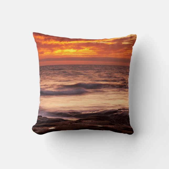 La Jolla Tide Pools Throw Pillow (Front)