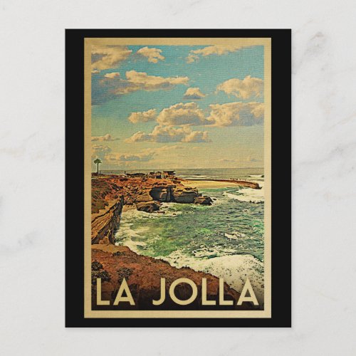 La Jolla Vintage Travel _ California Coast Postcard