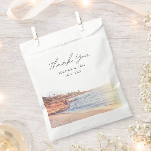 La Jolla Wedding Personalized Photo Favor Bag