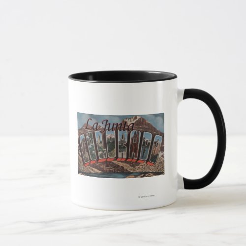 La Junta Colorado _ Large Letter Scenes Mug