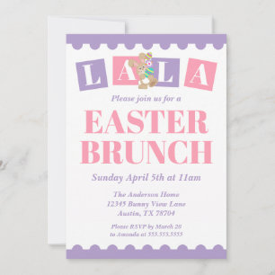La La Easter Brunch Invitation
