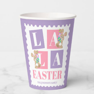La La Easter Bunny Pastel Party Cups