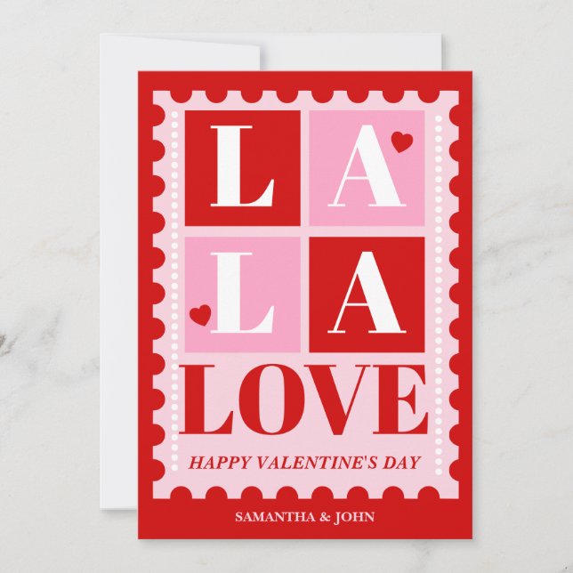 La La Love Funny Valentine’s Day Card (Front)