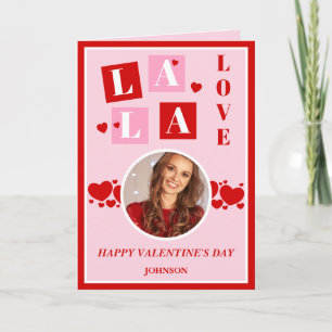 La La Love Girlfriend to Boyfriend Valentine Photo Card