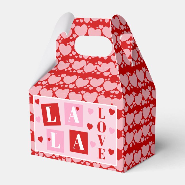 La La Love Valentine’s Day Favor Boxes (Front Side)