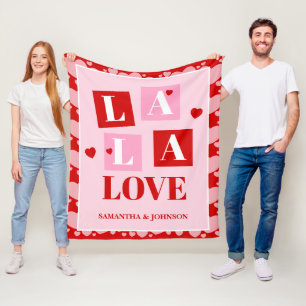 La La Love Valentine’s Day Fleece Blanket