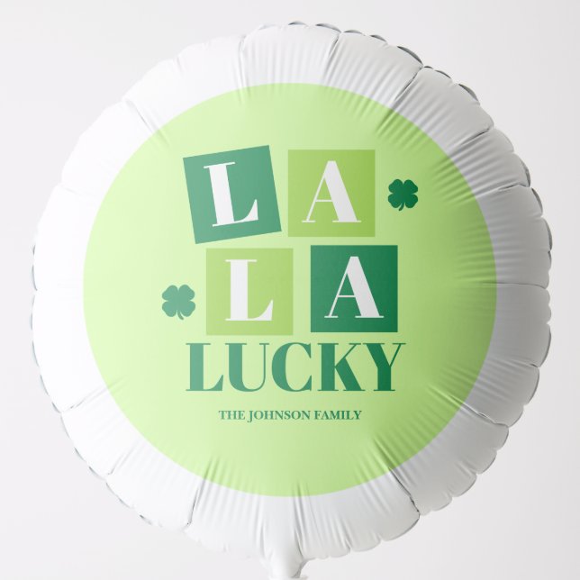 La La Lucky St. Patrick’s Day Balloon (Front)