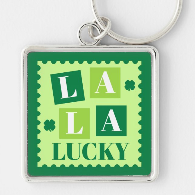 La La Lucky St. Patrick’s Day  Keychain (Front)