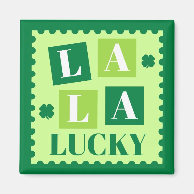 La La Lucky St. Patrick’s Day Magnet (Front)