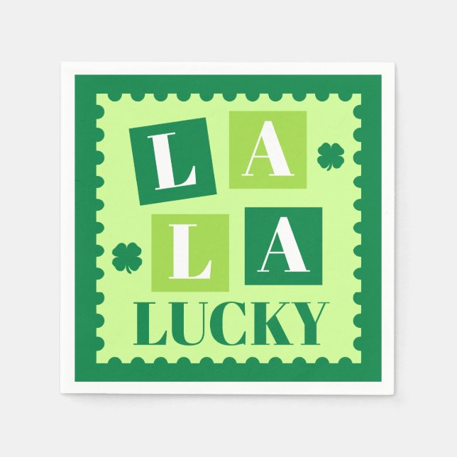 La La Lucky St. Patrick’s Day Napkins (Front)