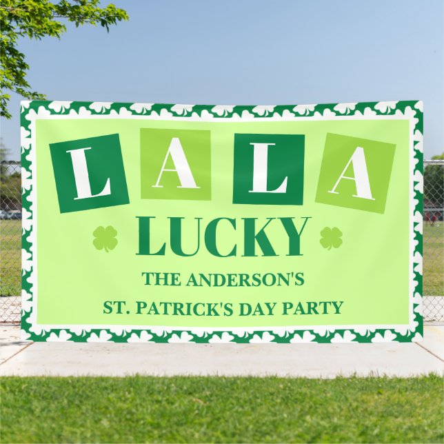 La La Lucky St. Patrick’s Day Party Banner (Outside)
